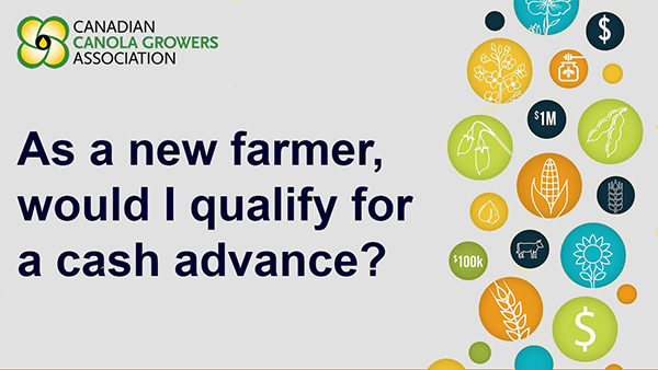 As a new farmer, would I qualify for a cash advance?